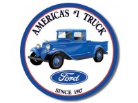Enseigne Ford en métal  ronde / Camion
